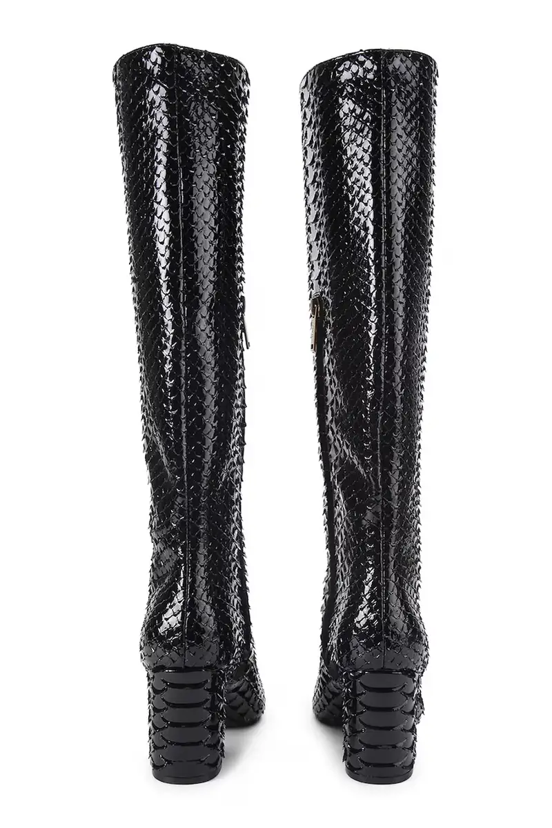stivali in pelle Regent Point Knee Boot donna colore nero 5026500719 miniatura 3