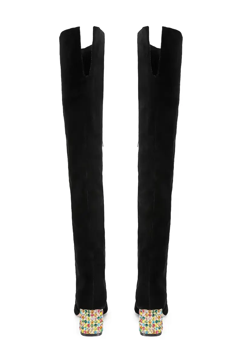 stivali in pelle scamosciata Chelsea Block Otk Boot donna colore nero 5003300209 miniatura 3