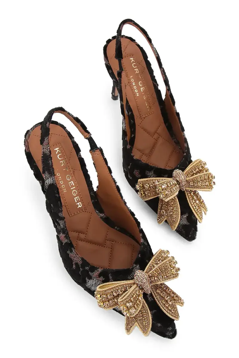 tacchi a spillo Belgravia Bow High Sling colore marrone 4984935689 miniatura 2