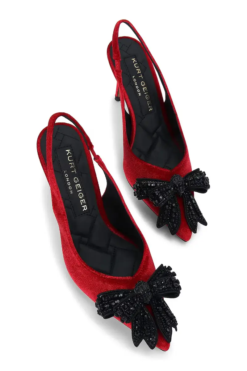 tacchi a spillo Belgravia Bow High Sling colore rosso 4984950789 miniatura 2