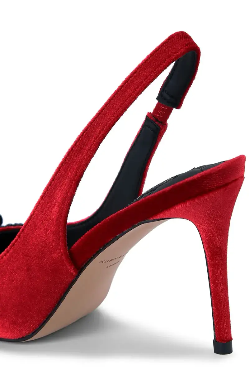 tacchi a spillo Belgravia Bow High Sling colore rosso 4984950789 miniatura 5