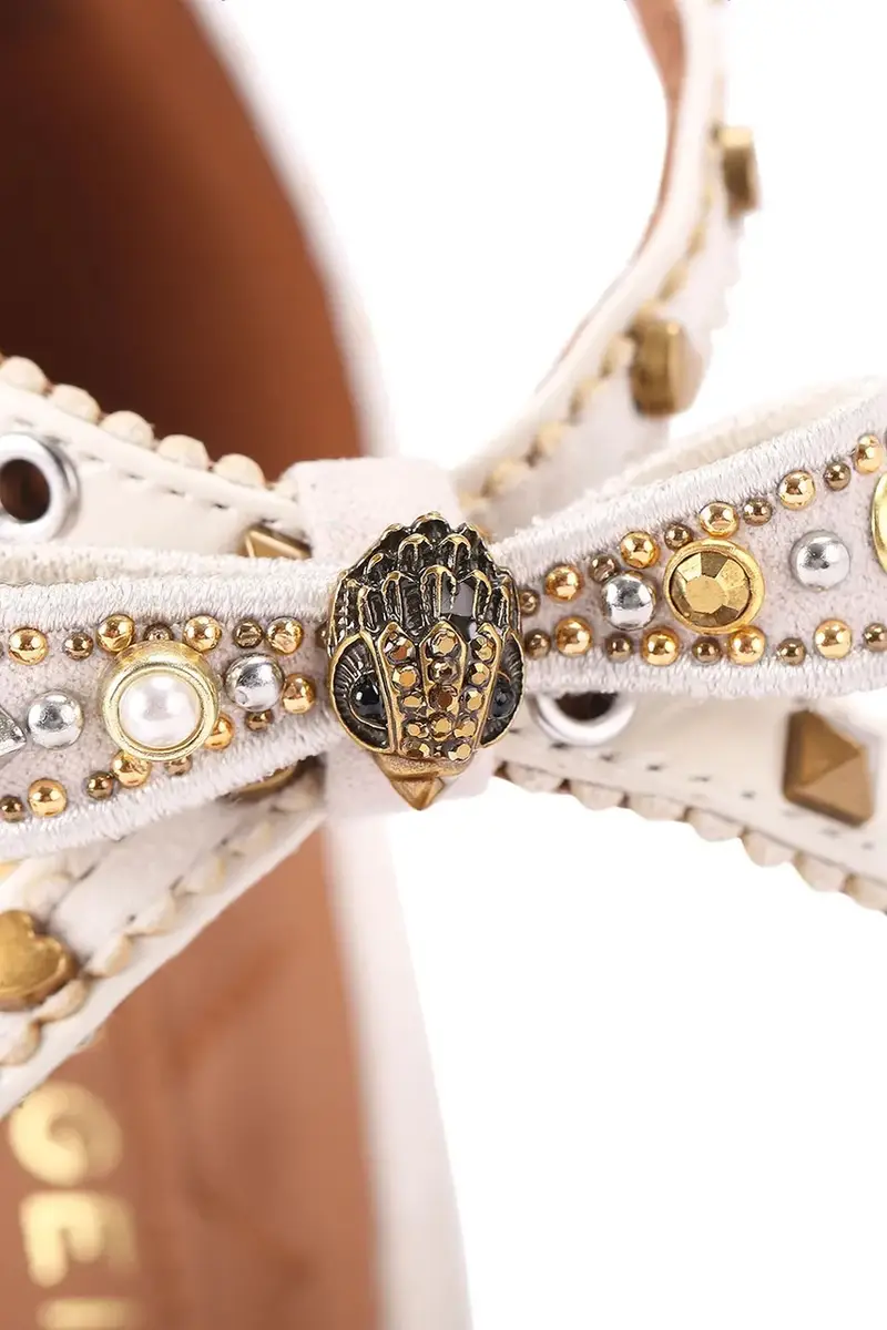 tacchi a spillo Mini Bow Eyelet Sandal colore beige 4711944109 miniatura 4