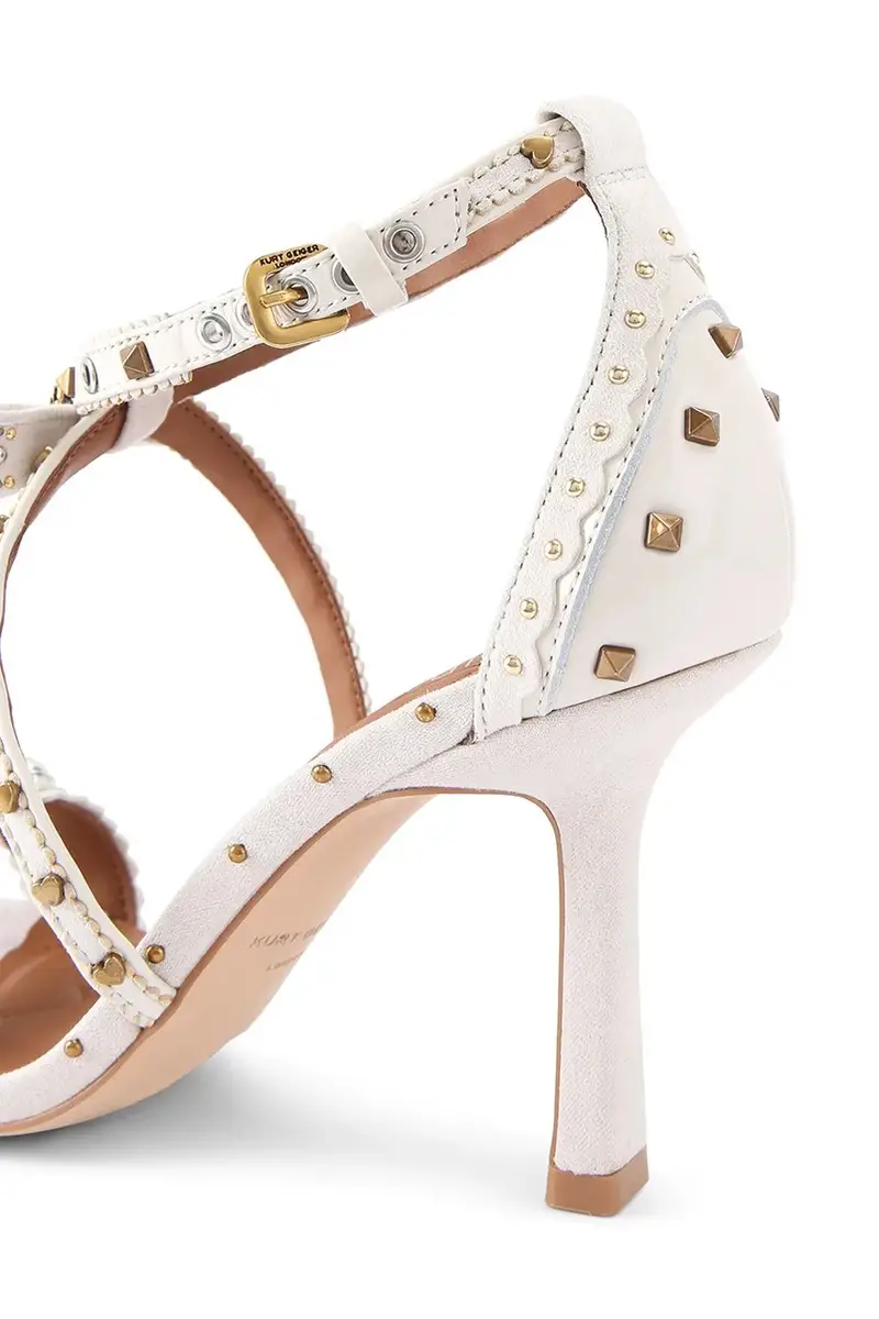 tacchi a spillo Mini Bow Eyelet Sandal colore beige 4711944109 miniatura 5