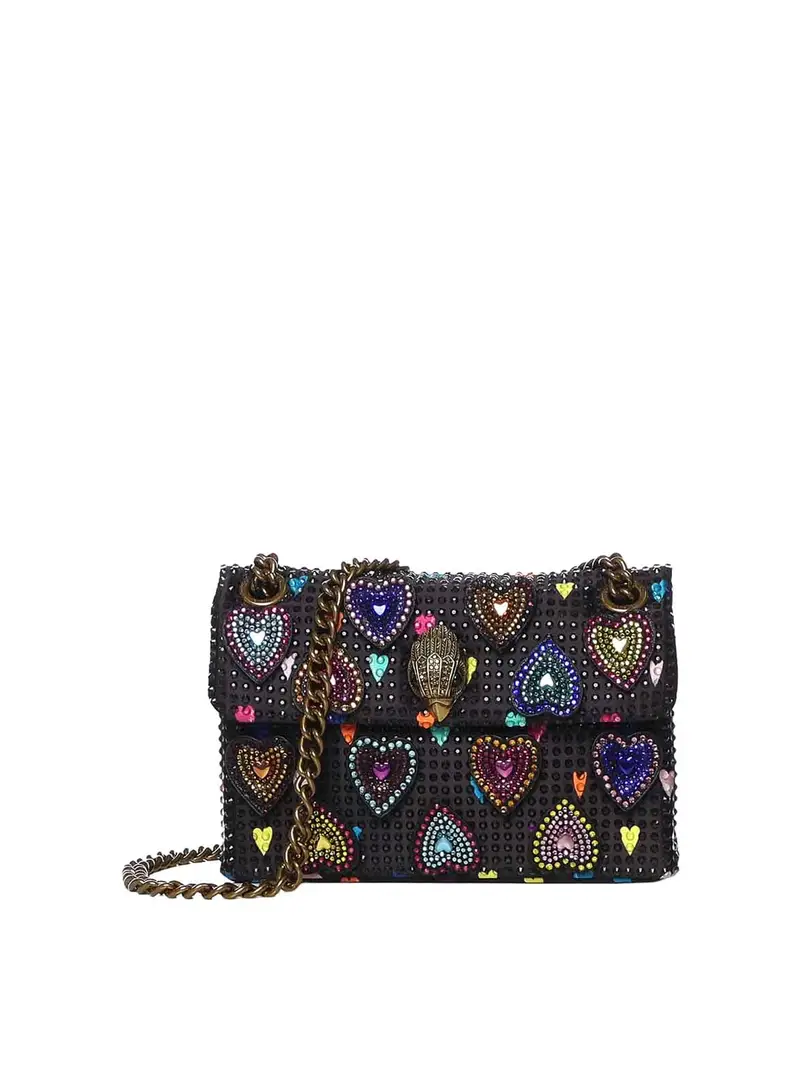 Mini borsa a tracolla Kensington Heart Nero