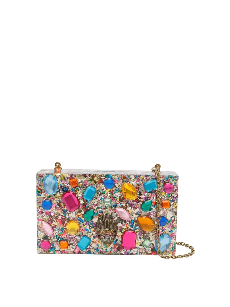 Pochette Box con Cristalli Multicolor Multicolore