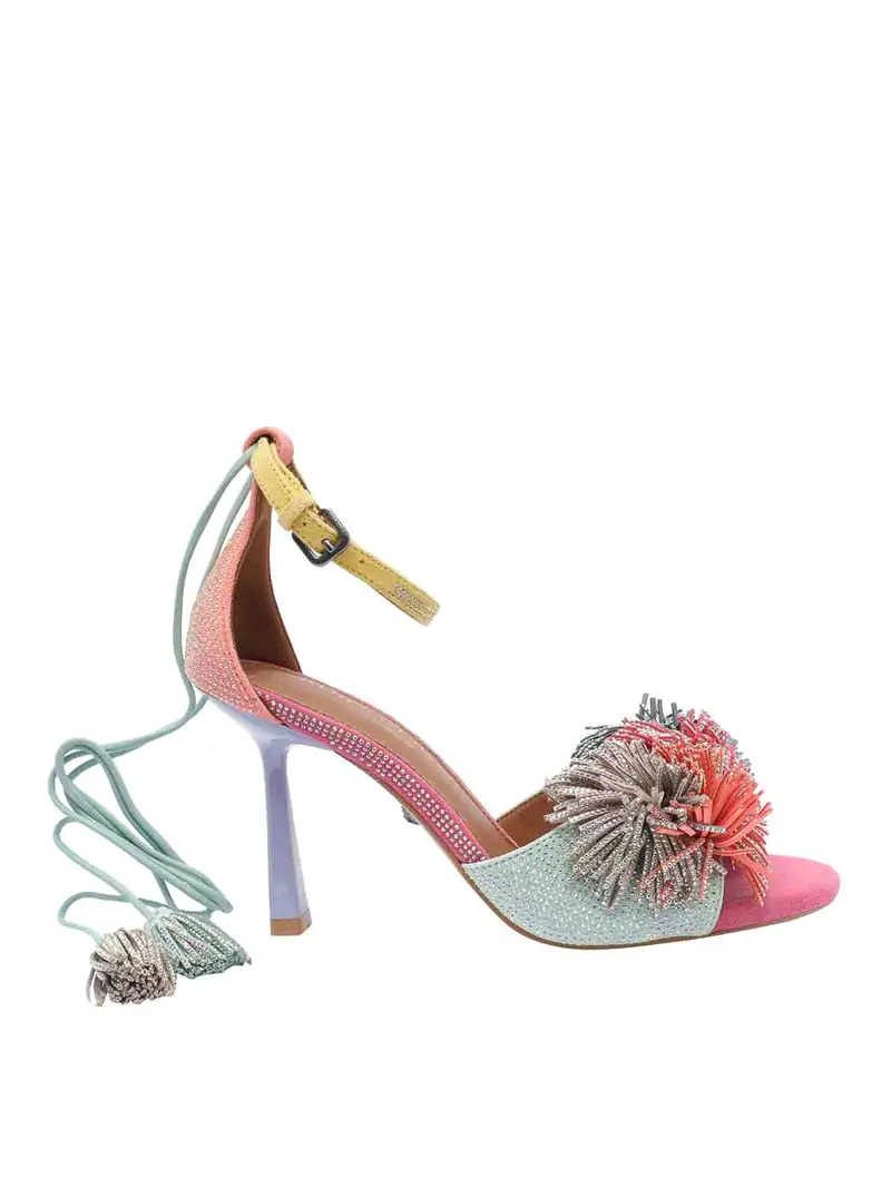 Sandali pompa pom pom pom Multicolore