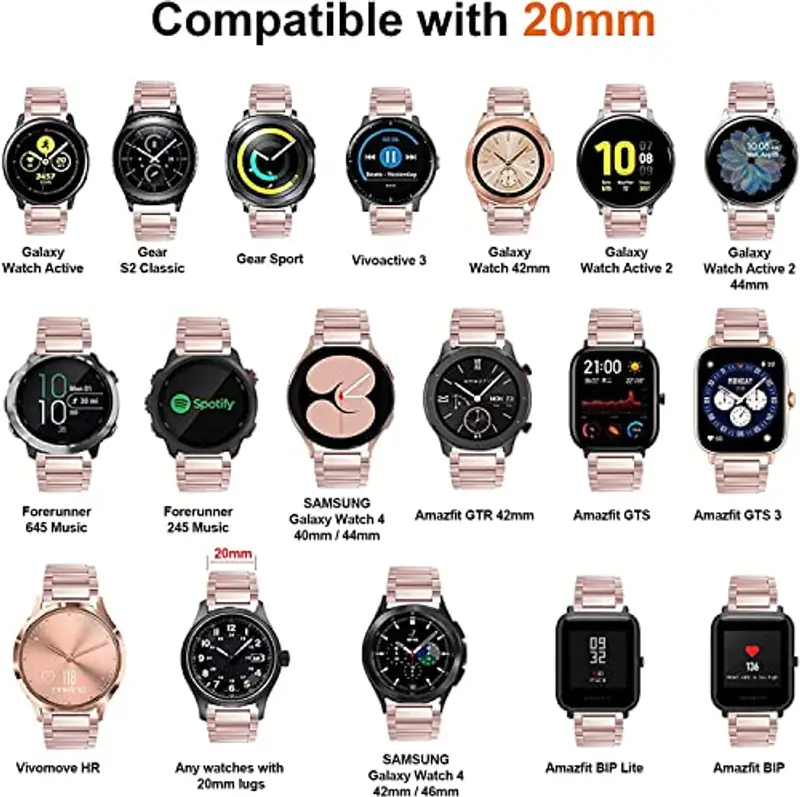 KUTEWEU Cinturino per Omega Swatch Band, 20mm Cinturino Acciaio Inossidabile Morbido per Omega Swatch Band Watch miniatura 2