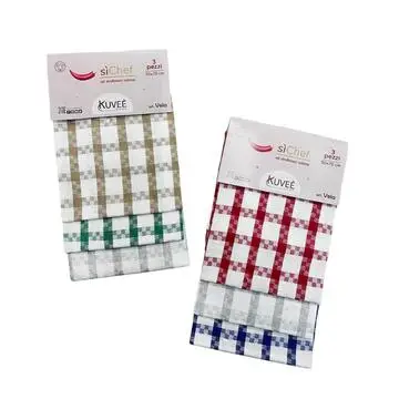 SET 3 STROFINACCI DA CUCINA KUVEE HOME VELA 50x70