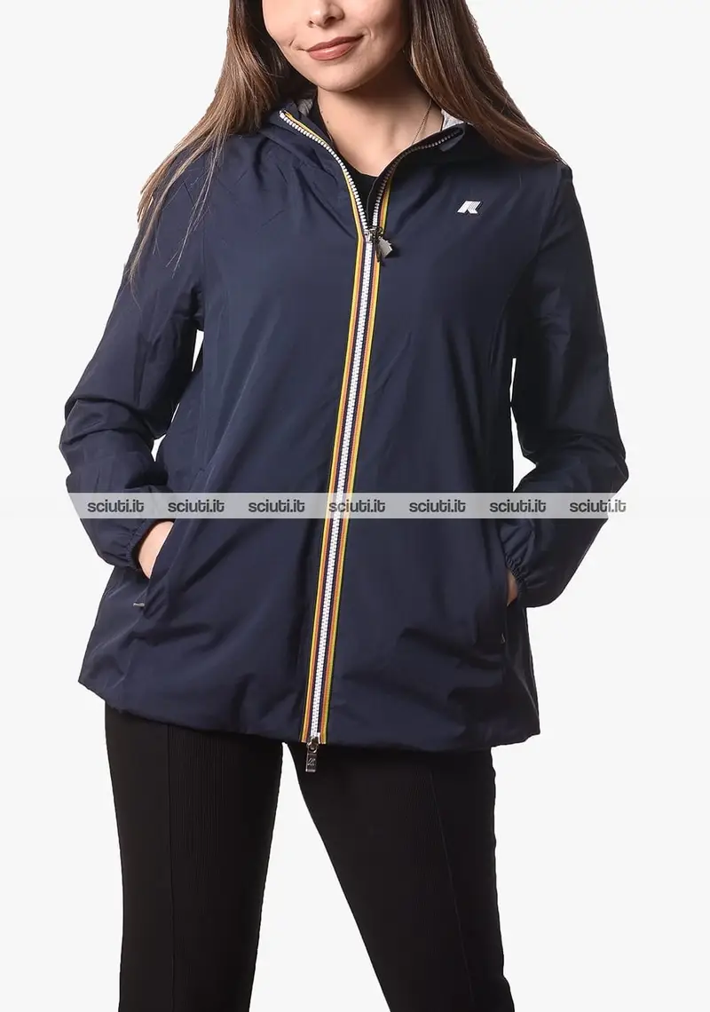 Giubbotto Kway donna blu scuro Marguerite stretch poly jersey