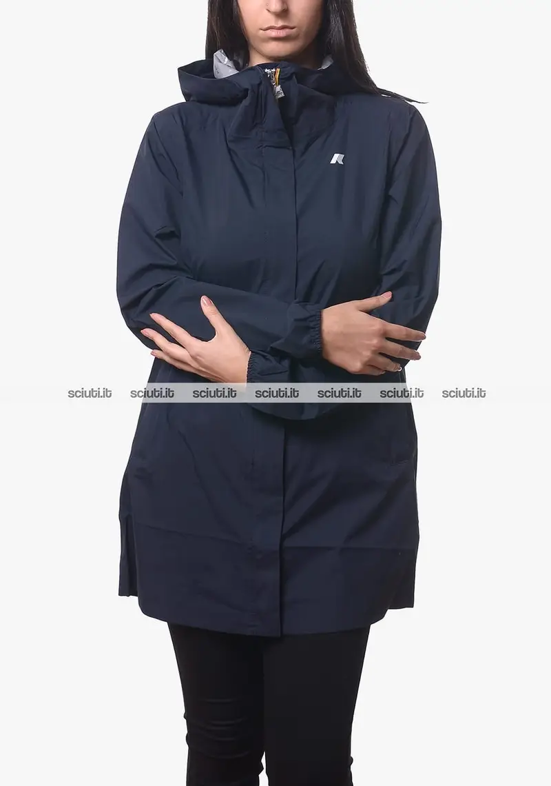 Giubbotto Kway donna blu scuro Sophie stretch dot