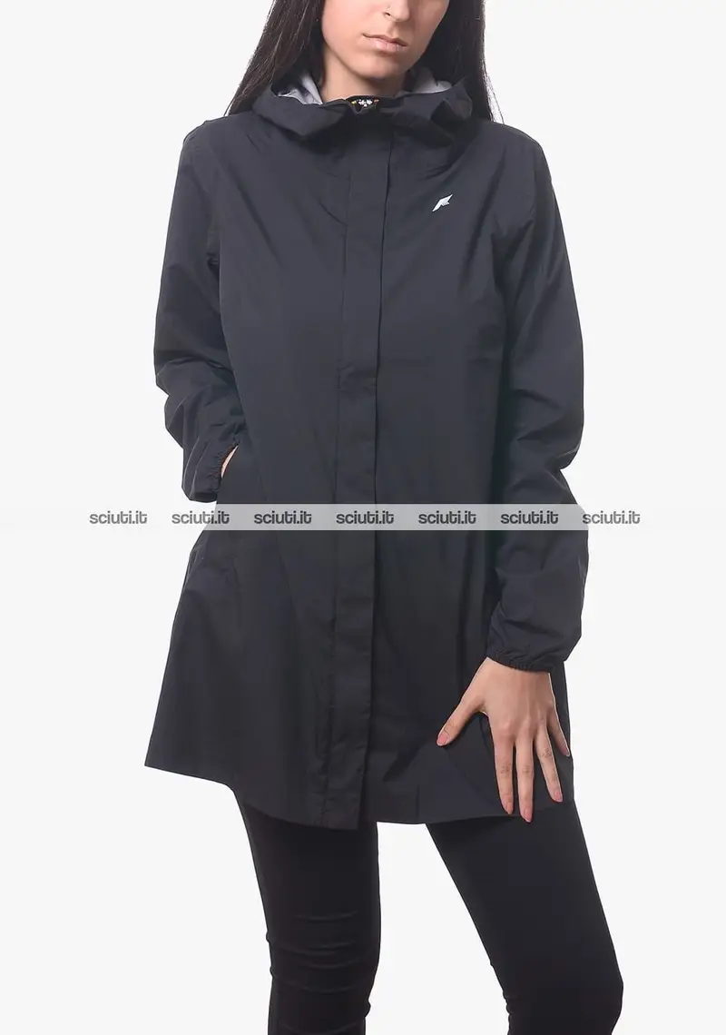 Giubbotto Kway donna nero Sophie stretch dot