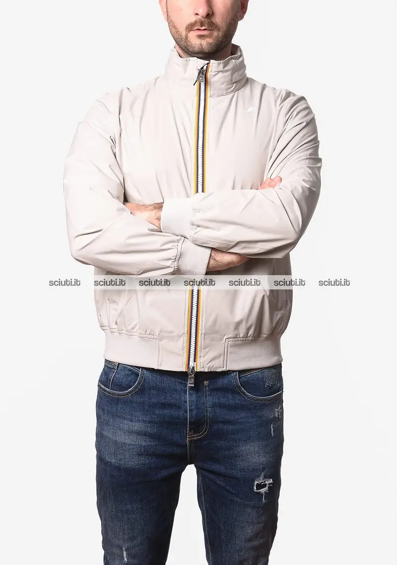 Giubbotto Kway uomo beige Arsene stretch dot