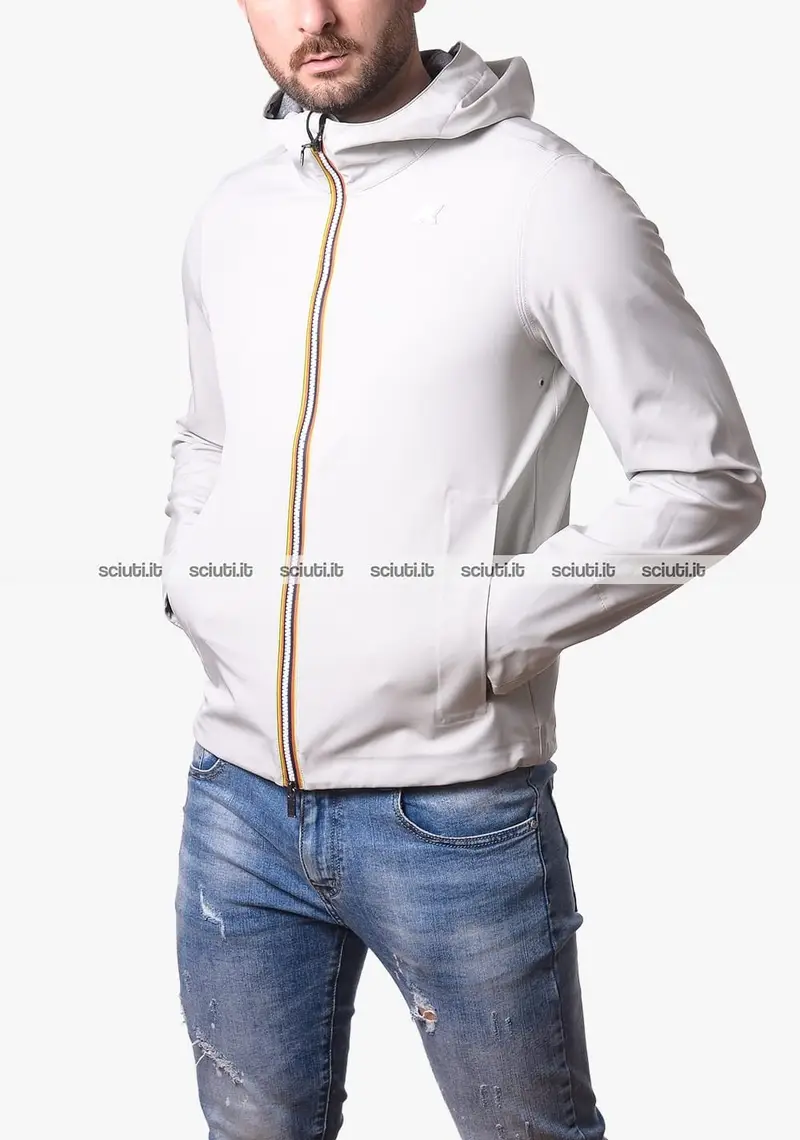 Giubbotto Kway uomo beige chiaro Jacko bonded jersey