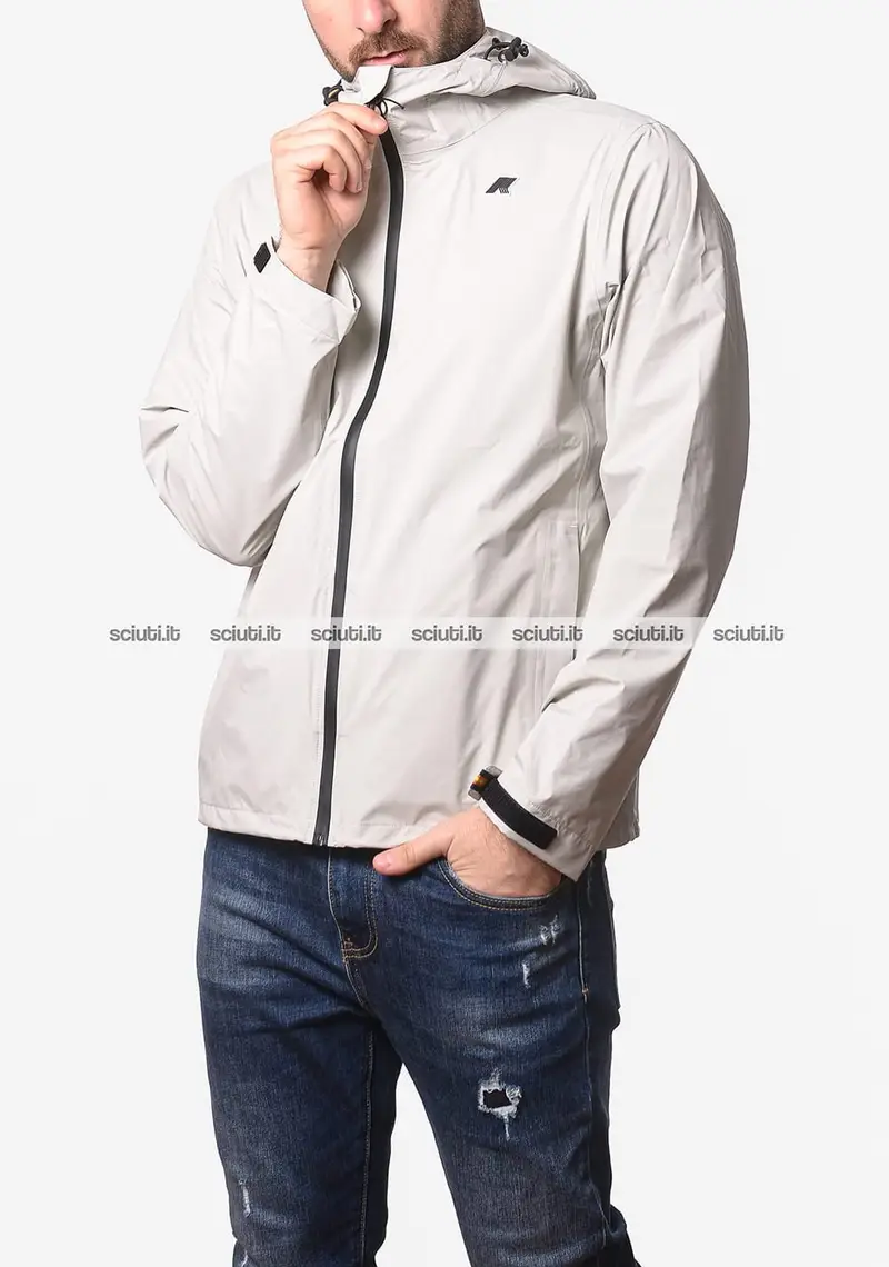 Giubbotto Kway uomo beige ultaleggero Charmain Travel