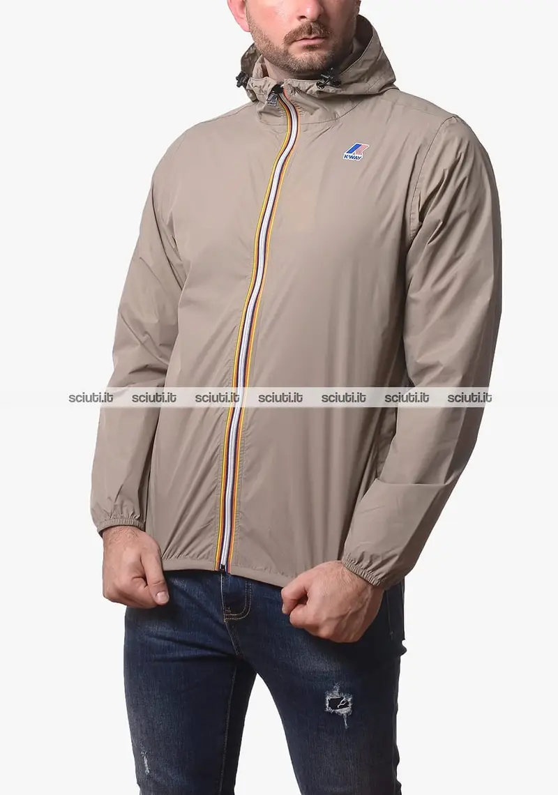 Giubbotto Kway uomo beige ultraleggero Le Vrai 4 0 Claude