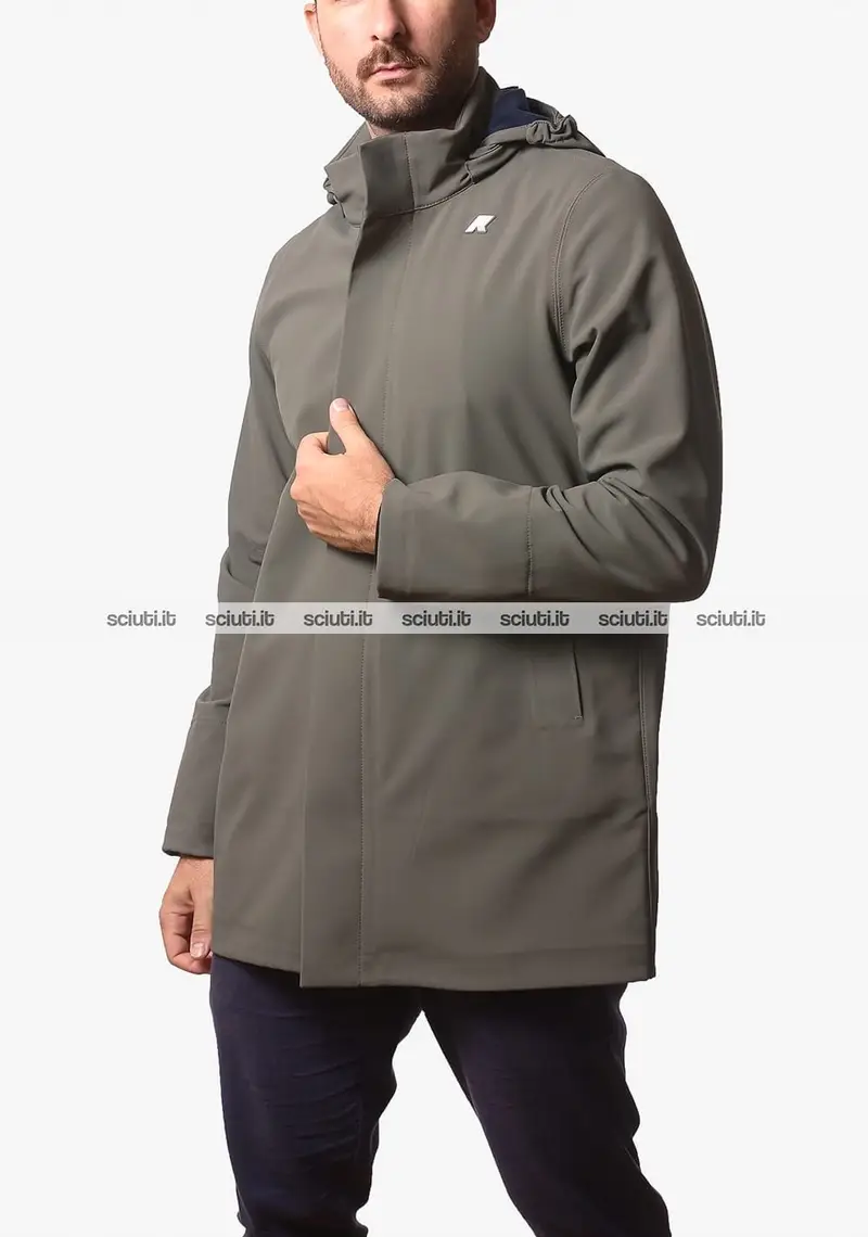 Giubbotto Kway uomo verde militare Duke Bonded