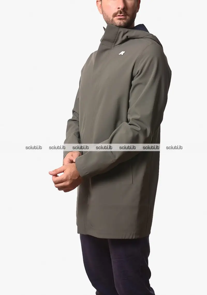 Giubbotto Kway uomo verde militare Marlyn Bonded