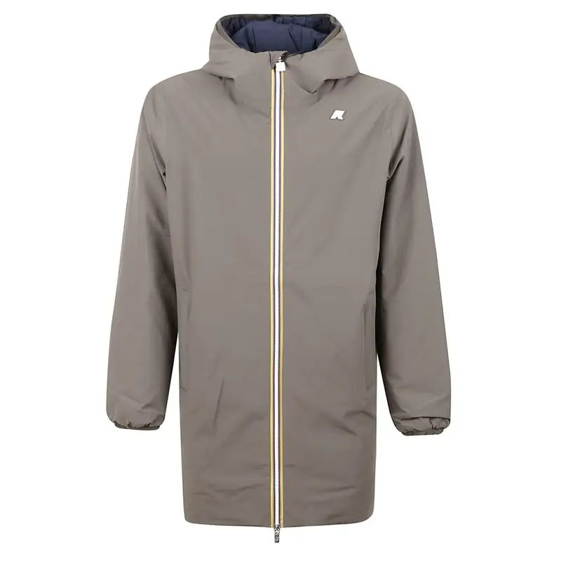 giubbotto lungo uomo reversibile verde e blu