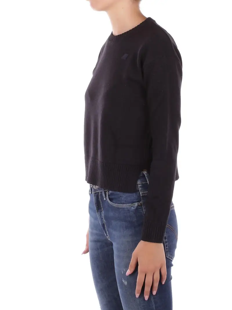 Maglia Donna KWAY Black mel Domitine cotton cashmere miniatura 2