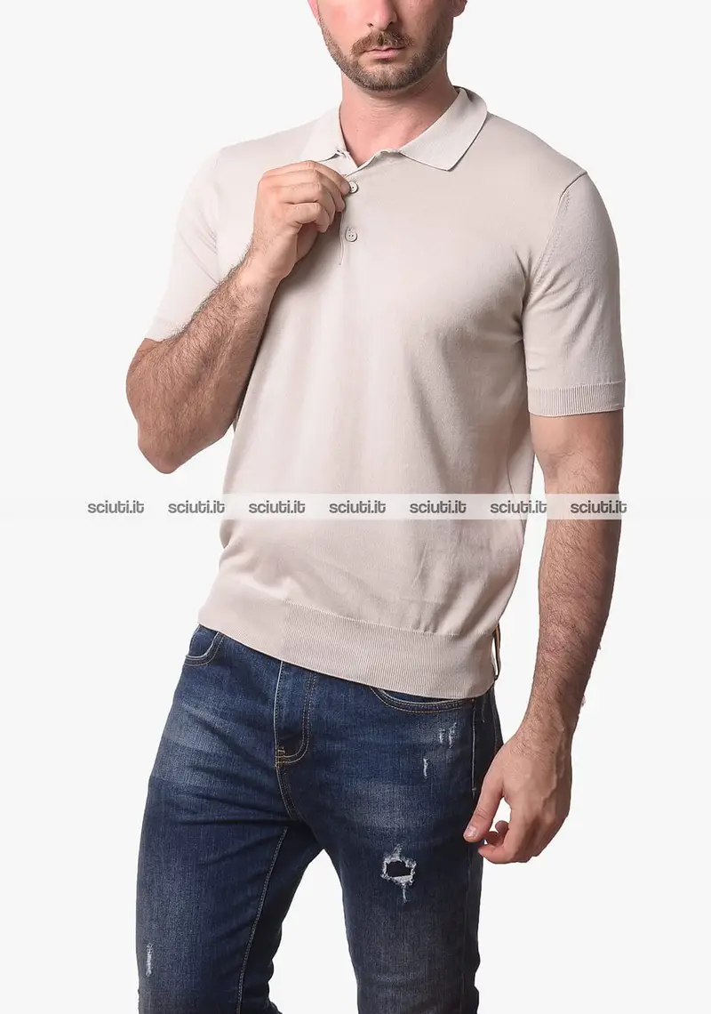 Maglia Kway uomo beige chiaro Pleyne a maniche corte