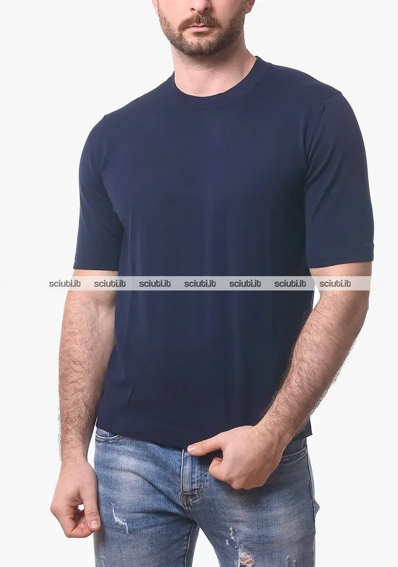 Maglia Kway uomo blu scuro Combe a maniche corte