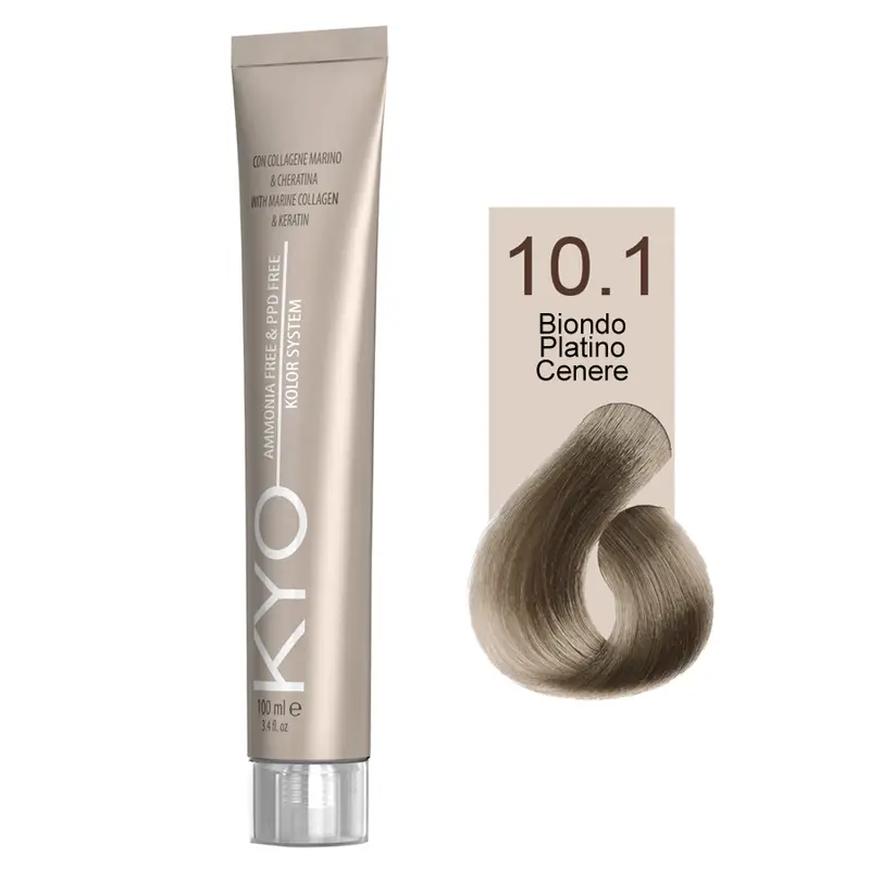 Kyo Ammonia Free e PPD Free Tinta Capelli - 10.1 Biondo Chiarissimo Cenere