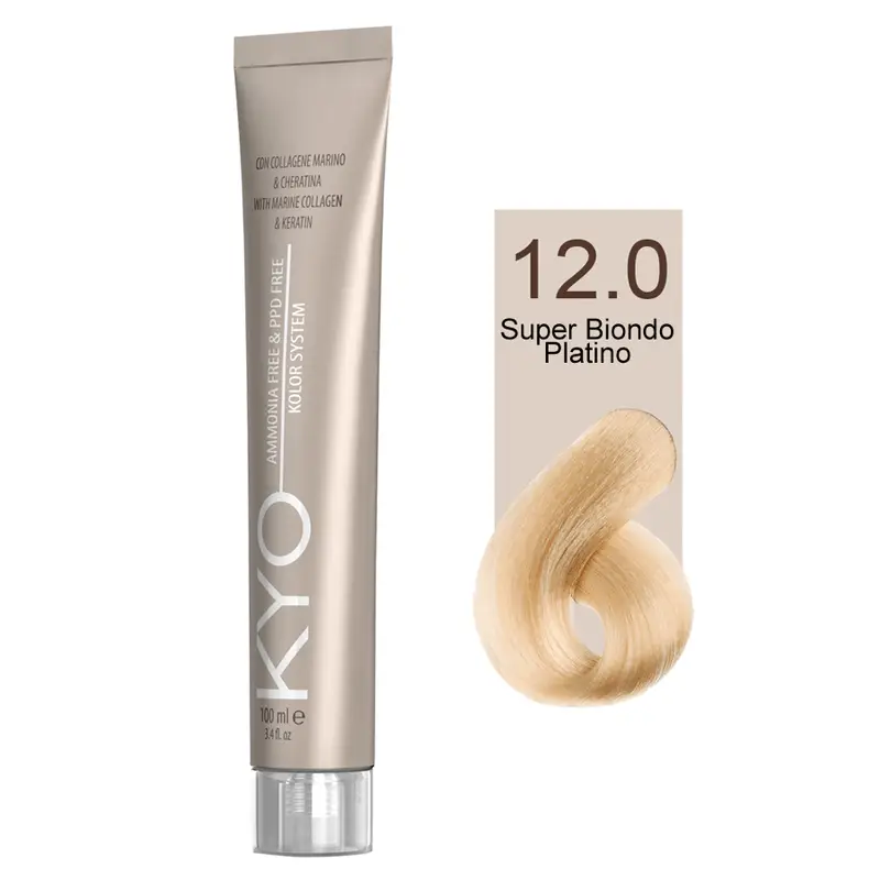 Kyo Ammonia Free e PPD Free Tinta Capelli - 12.0 Super Biondo Platino