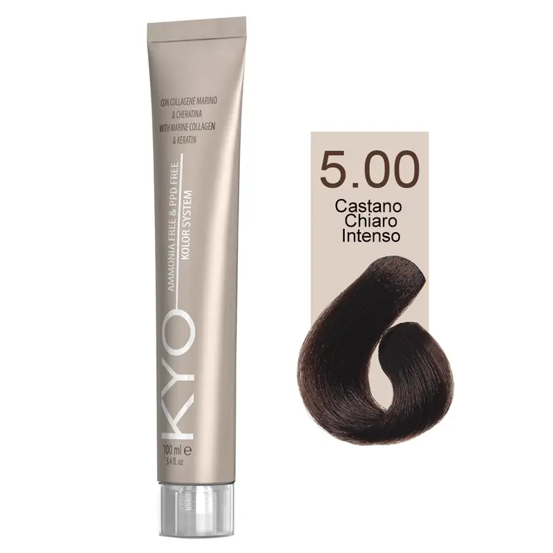 Kyo Ammonia Free e PPD Free Tinta Capelli - 5.00 Castano Chiaro Intenso