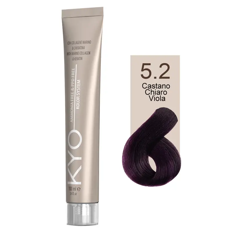 Kyo Ammonia Free e PPD Free Tinta Capelli - 5.2 Castano Chiaro Viola
