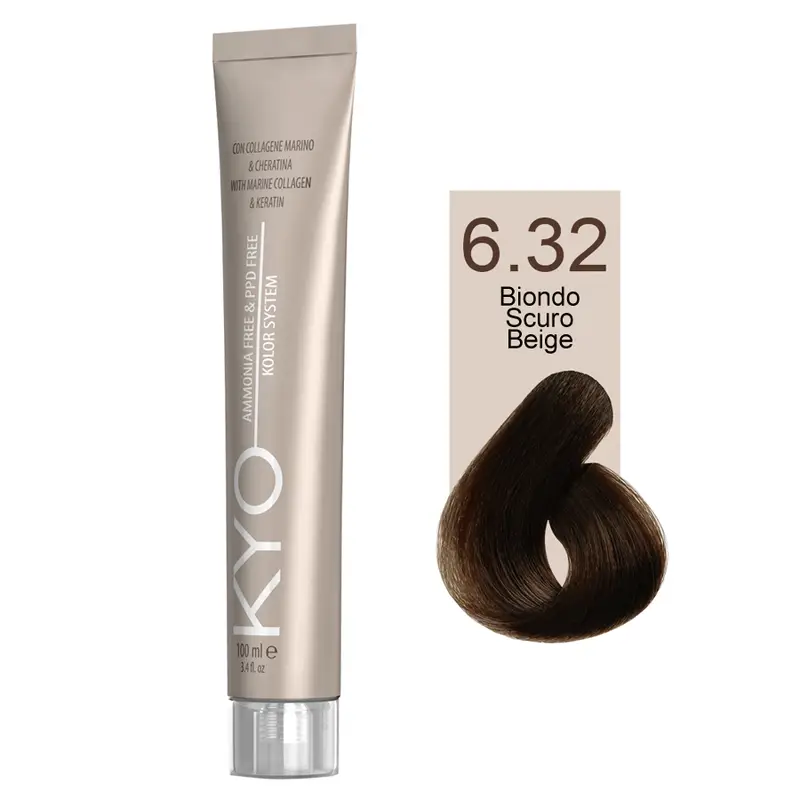 Kyo Ammonia Free e PPD Free Tinta Capelli - 6.32 Biondo Scuro Beige