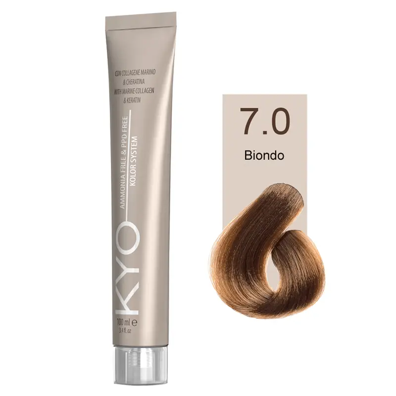 Kyo Ammonia Free e PPD Free Tinta Capelli - 7.0 Biondo