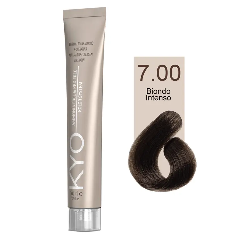 Kyo Ammonia Free e PPD Free Tinta Capelli - 7.00 Biondo Intenso