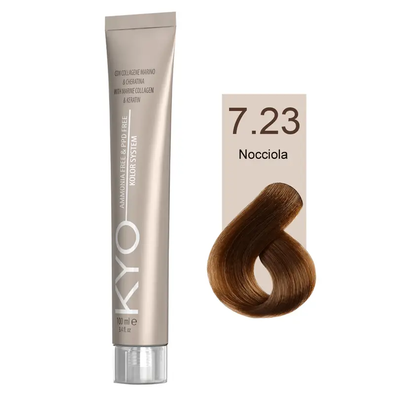 Kyo Ammonia Free e PPD Free Tinta Capelli - 7.23 Nocciola