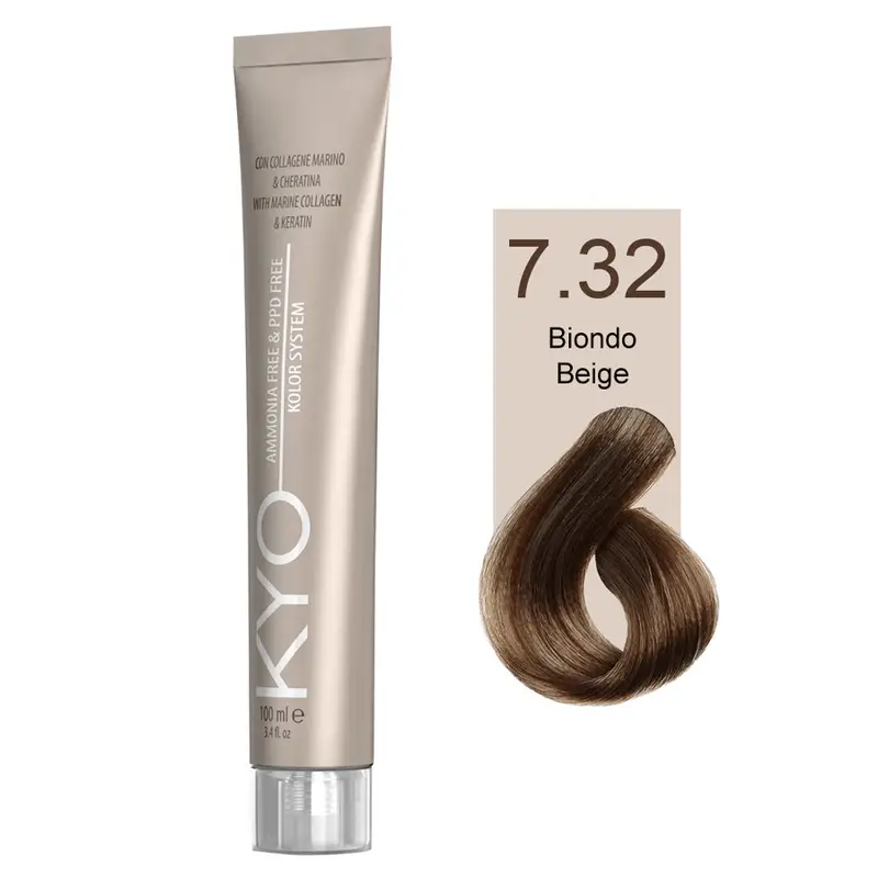 Kyo Ammonia Free e PPD Free Tinta Capelli - 7.32 Biondo Beige