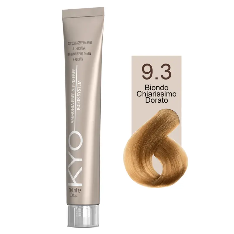 Kyo Ammonia Free e PPD Free Tinta Capelli - 9.3 Biondo Chiaro Dorato