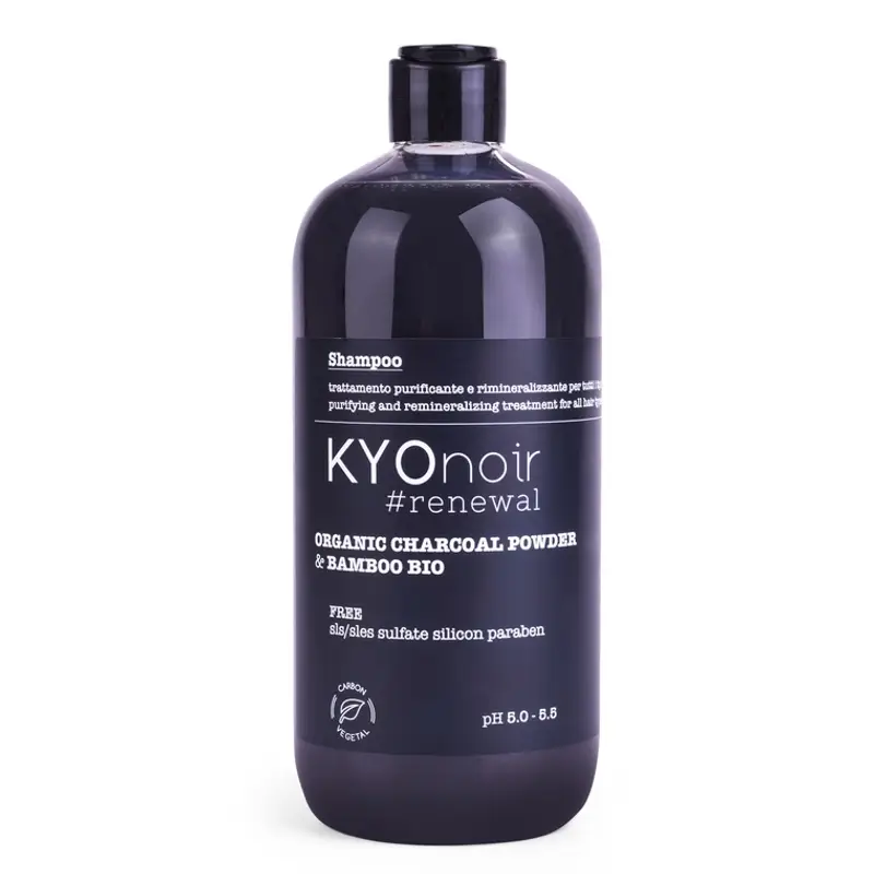 Kyonoir #renewal Organic Charcoal Powder & Bamboo Bio - Shampoo - 500 ml