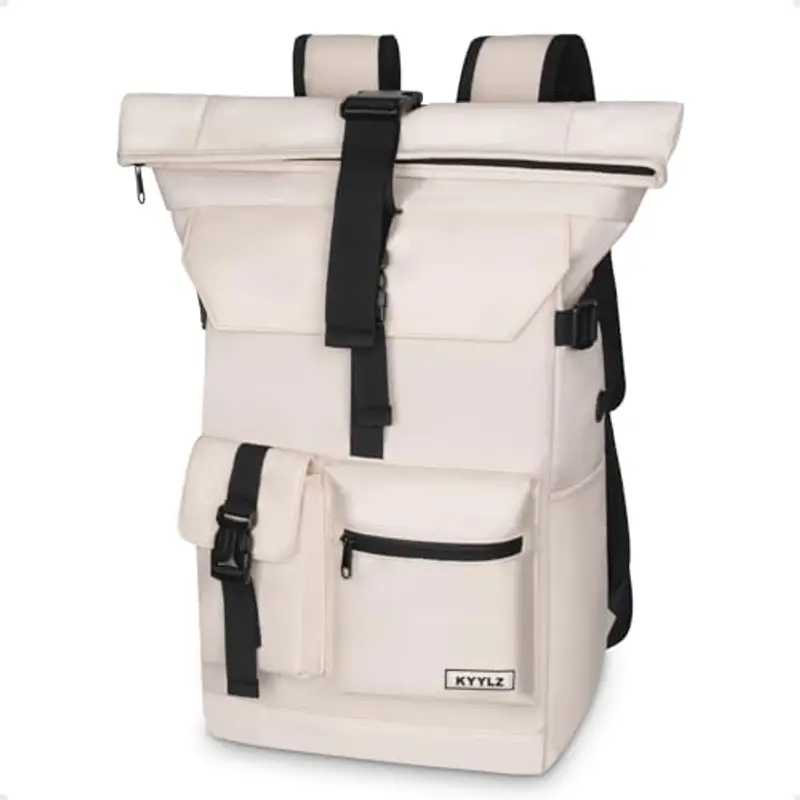 KYYLZ Zaino da viaggio Uomo Beige 1600853