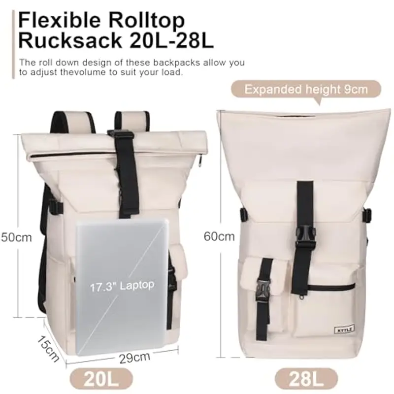 KYYLZ Zaino da viaggio Donna Beige 1600853 miniatura 2