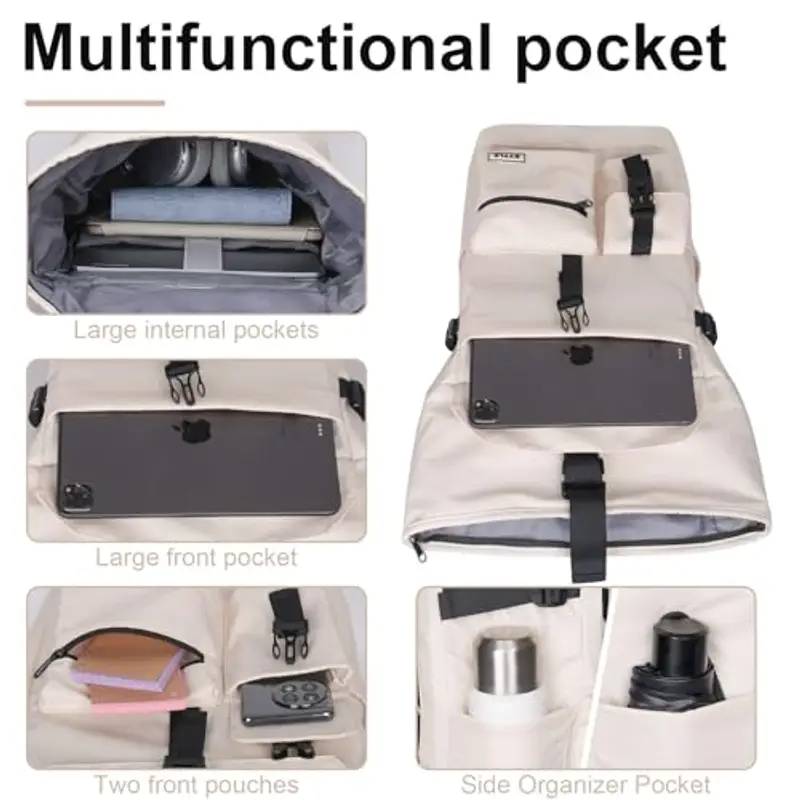 KYYLZ Zaino da viaggio Donna Beige 1600853 miniatura 3