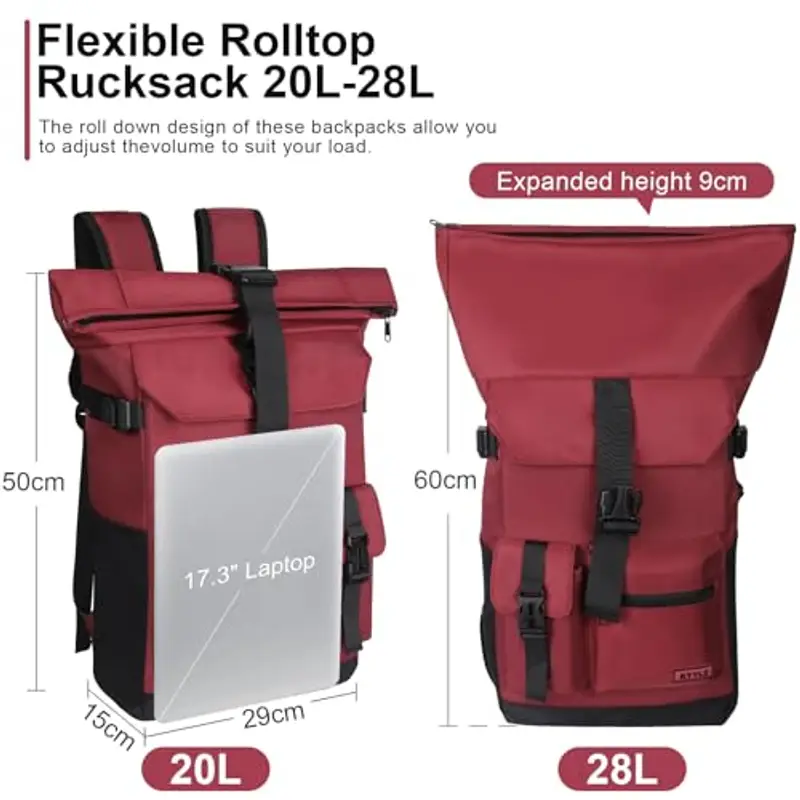 KYYLZ Zaino da viaggio Uomo Rosso 1600852 miniatura 2