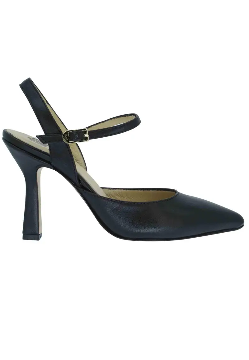 Sandali donna in pelle nera punta chiusa Donna DE1236 001