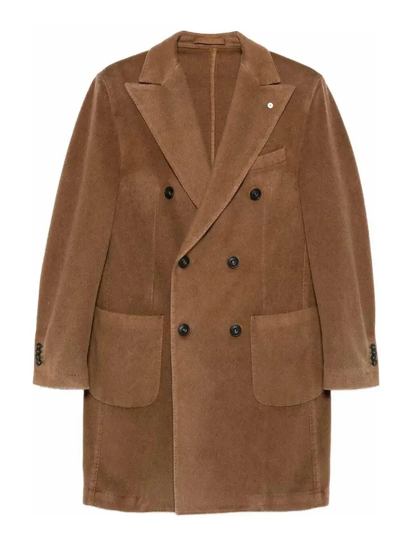 Cappotto in lana e cashmere Arancione Scuro