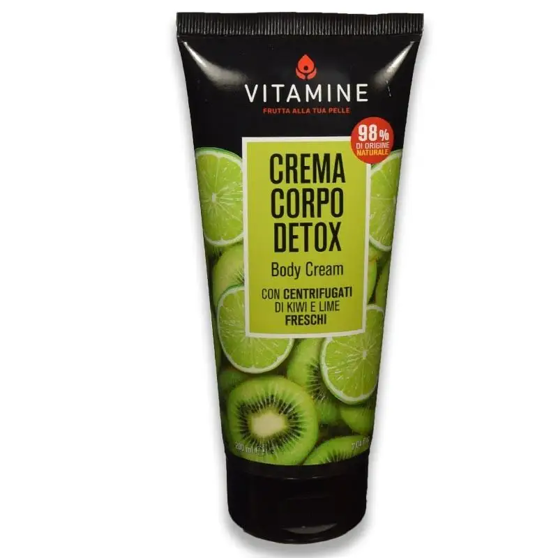 Vitamine crema corpo con centrifugati di kiwi e lime freschi