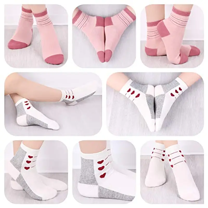 L&K-II 10 calzini per bambina con simpatici motivi calzini da ginnastica calzini per bambini in cotone colorato 2851 23 miniatura 2