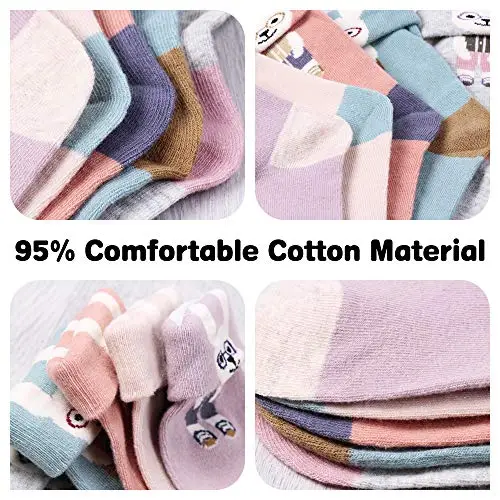 L&K-II 10 Paia di Calzini in Cotone per Bambini Modello Dolce Colorati 2817 27 miniatura 3