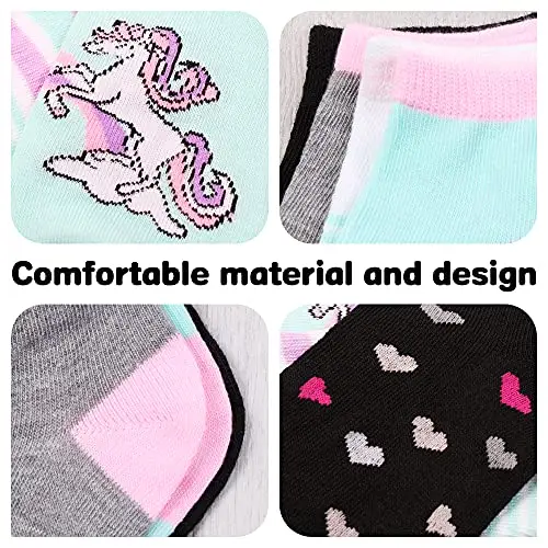 L&K-II 12 calzini per bambina con simpatici motivi calzini da ginnastica calzini per bambini in cotone colorato 2810 23 miniatura 3