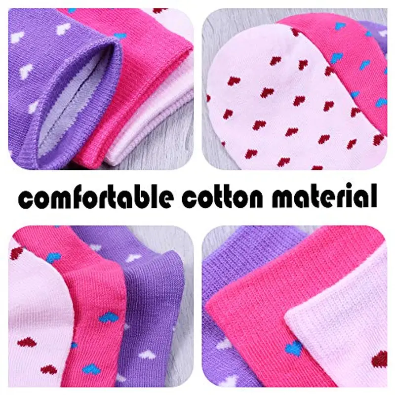 L&K-II 12 paia calzini delle ragazze calzini bambino in cotone confortevole 2808 35-38 miniatura 3