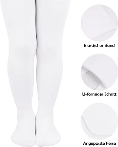 L&K-II Collant per neonati in confezione da 1 collant per neonate e ragazzi collant in magViolaa multicolore 2772Bianco miniatura 2