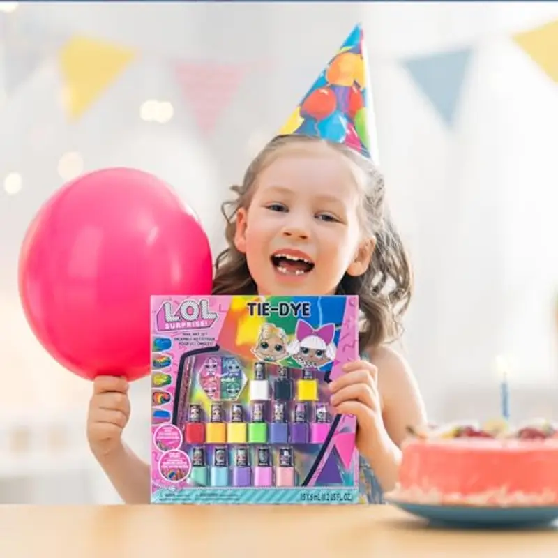 L.O.L Surprise! by Townley Girl Set per nail art tie-dye da 19 pezzi, 15 smalti per unghie non tossici, brillanti miniatura 3