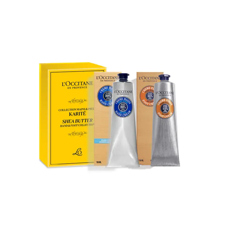 Karité Duo Mani Karité - Cofanetto corpo,Crema mani,Crema piedi,Cofanetto viso e corpo